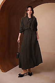 Ekose Desenli Etekli Takım